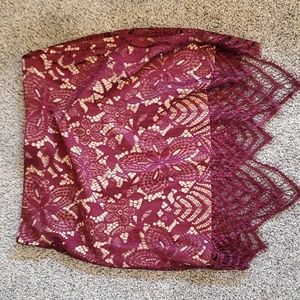 Fun Express lace overlay skirt